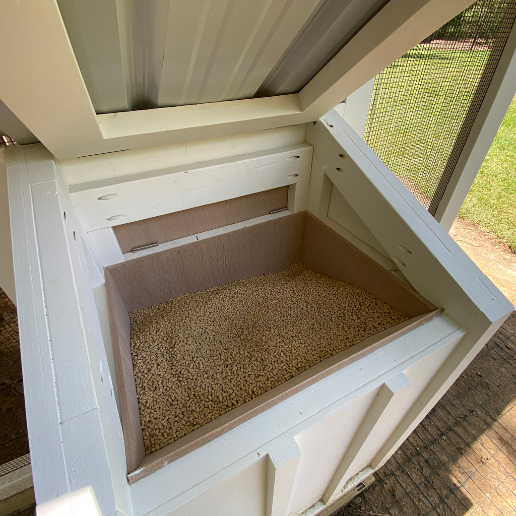 inside of a feeder hopper