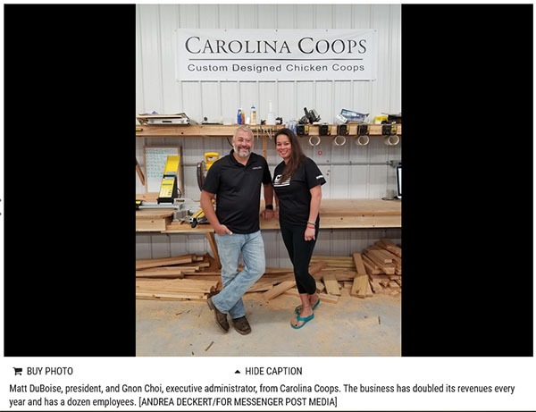 Messenger Post Media article on Carolina Coops