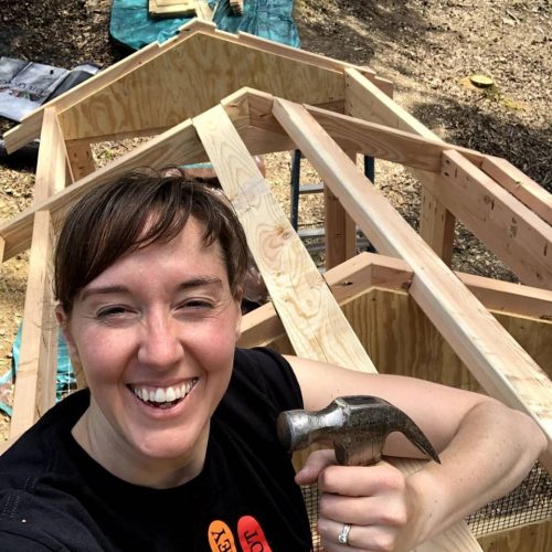 Customer in California assembles her California Coop