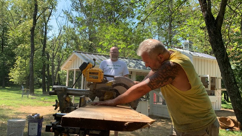 Making new customizations on site of chicken coop build in Virginia