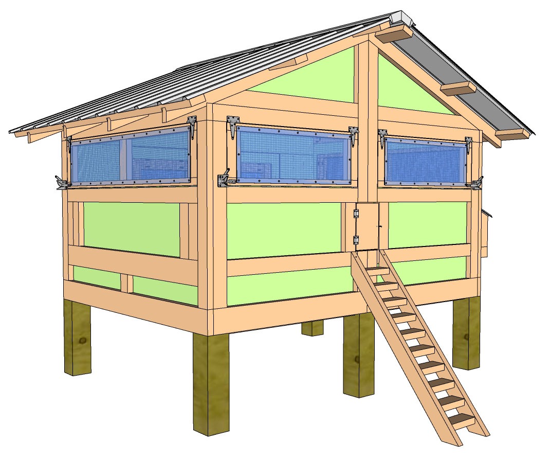6X8 American Coop Penthouse -front
