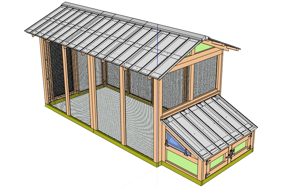 American Duck Coop back of duck house top view 2