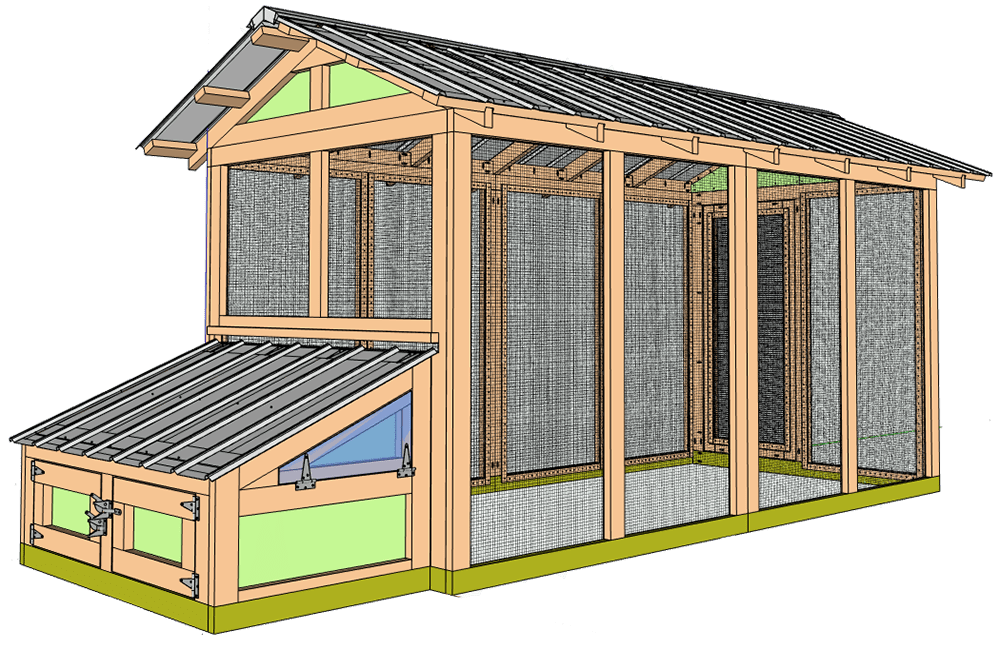 American Duck Coop back of duck house view
