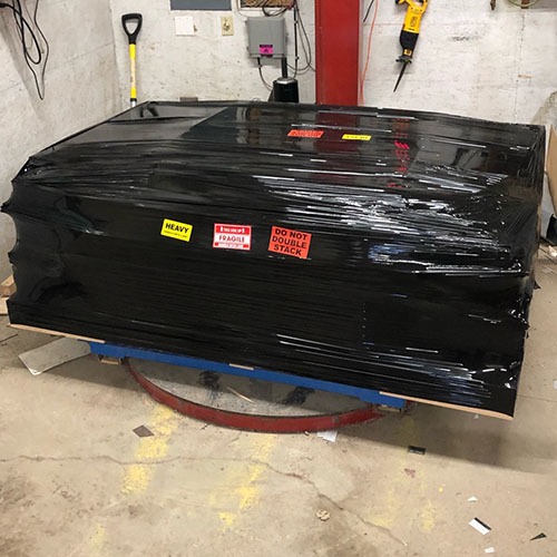 California Coop packed to ship on a pallet