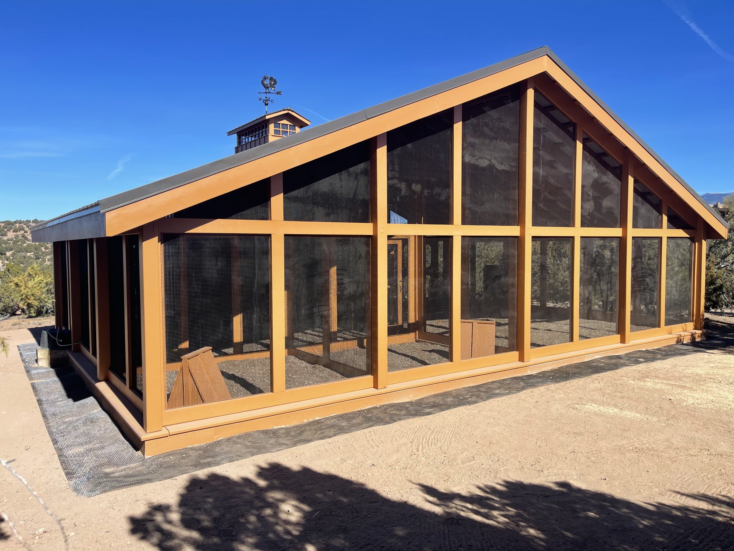 Custom coop in Santa Fe, NM built on site