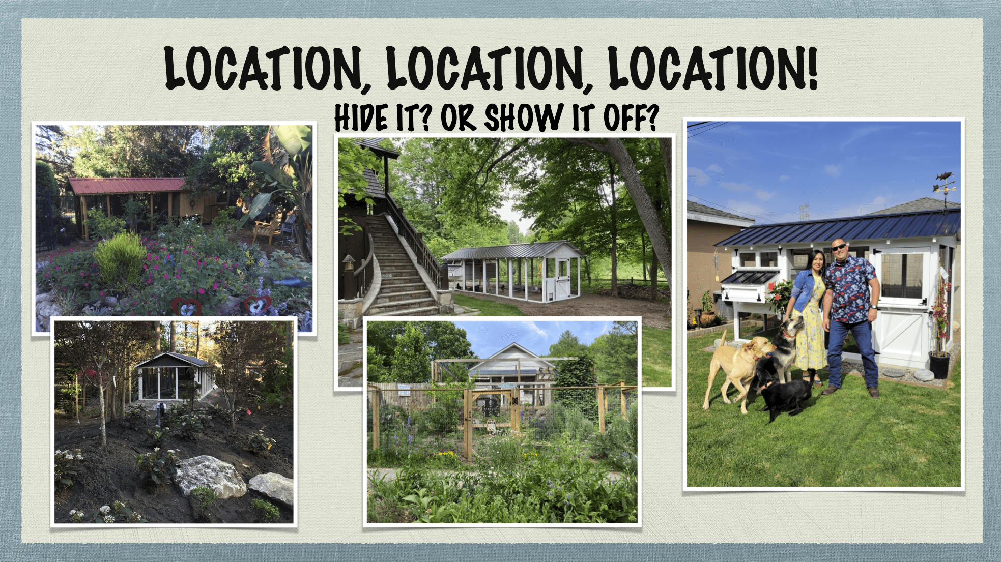 Carolina Coops - coop placement and site placement - hide it or show it off