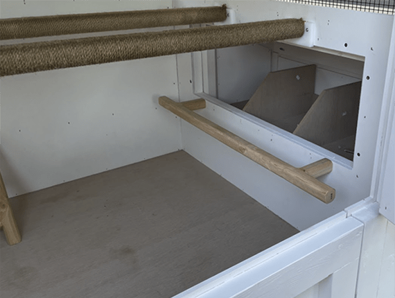 Acre lined henhouse and egg hutch