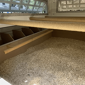 signature deep litter beds in the henhouse